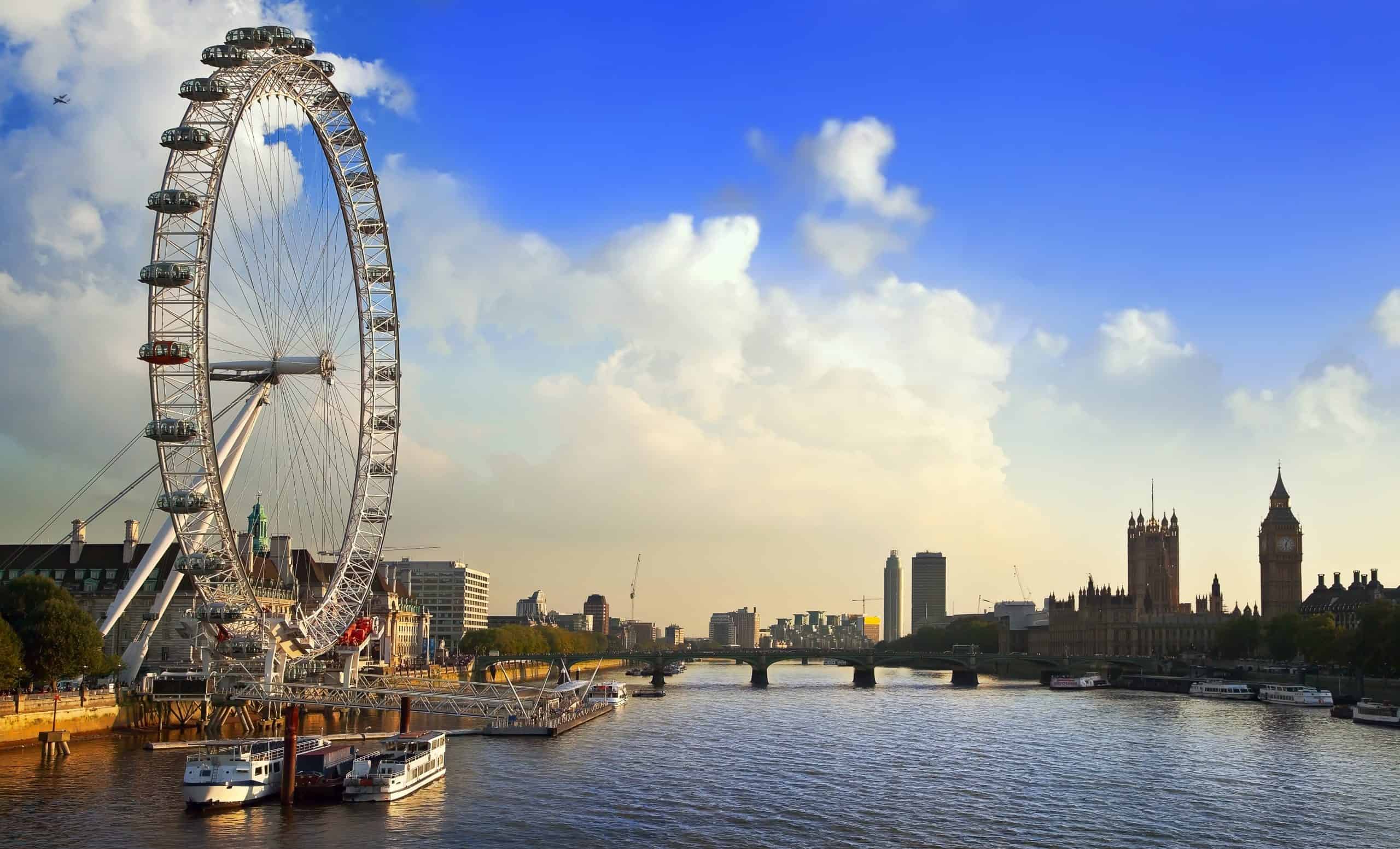 London Eye on the Thames river - fun things to do in london and romantic things to do in london