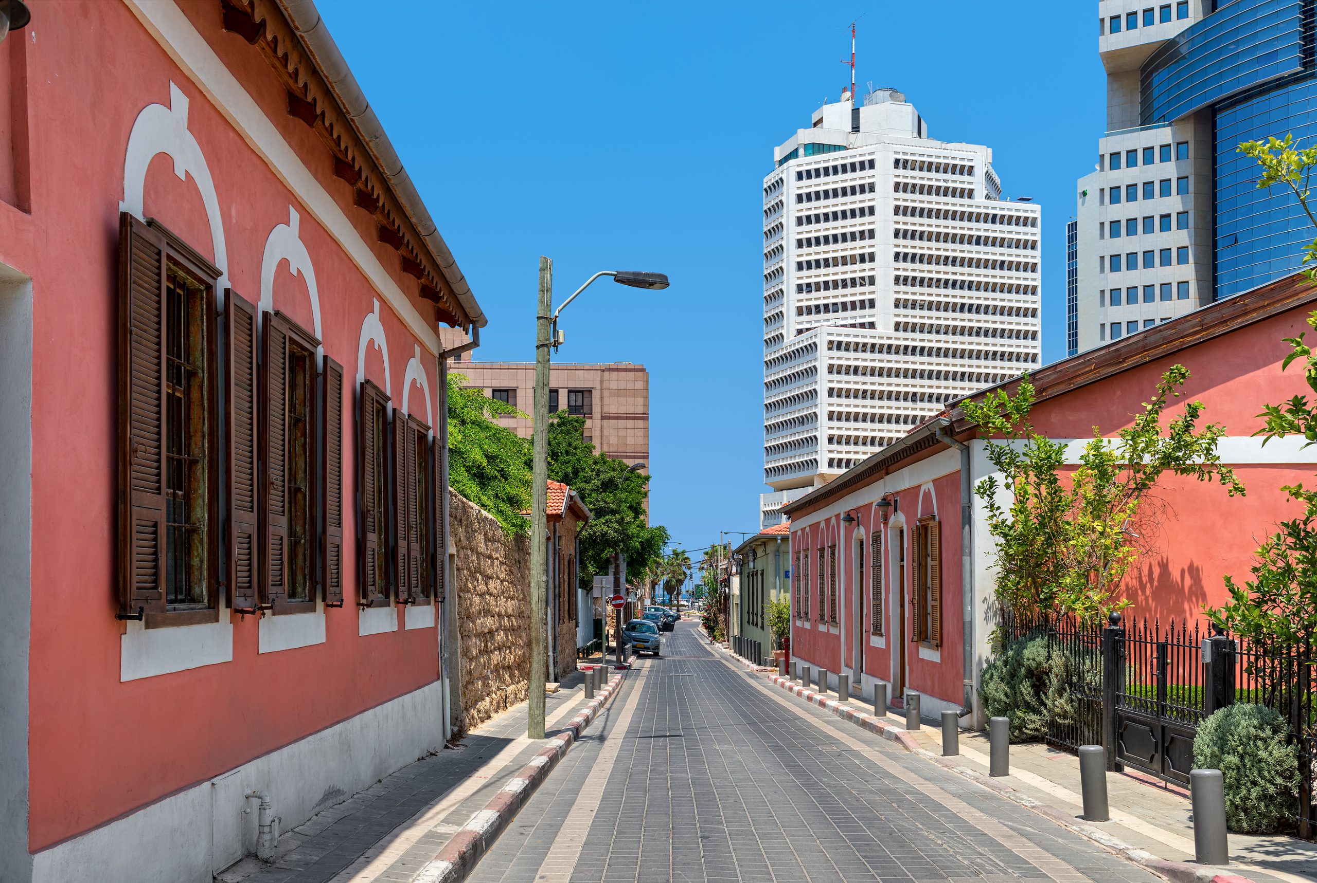 Old and colorful houses of Neve Tzedek - one of the best tel aviv activities, tel aviv to do, tel aviv street