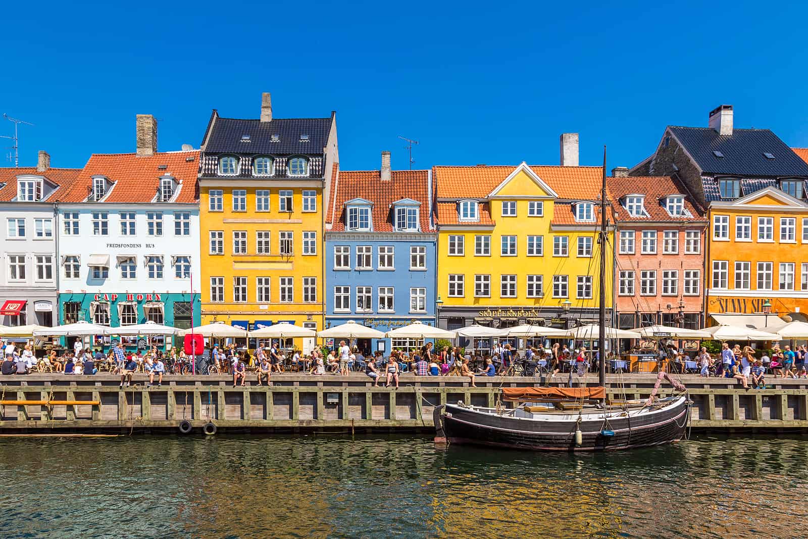 Nyhavn district in Copenhagen