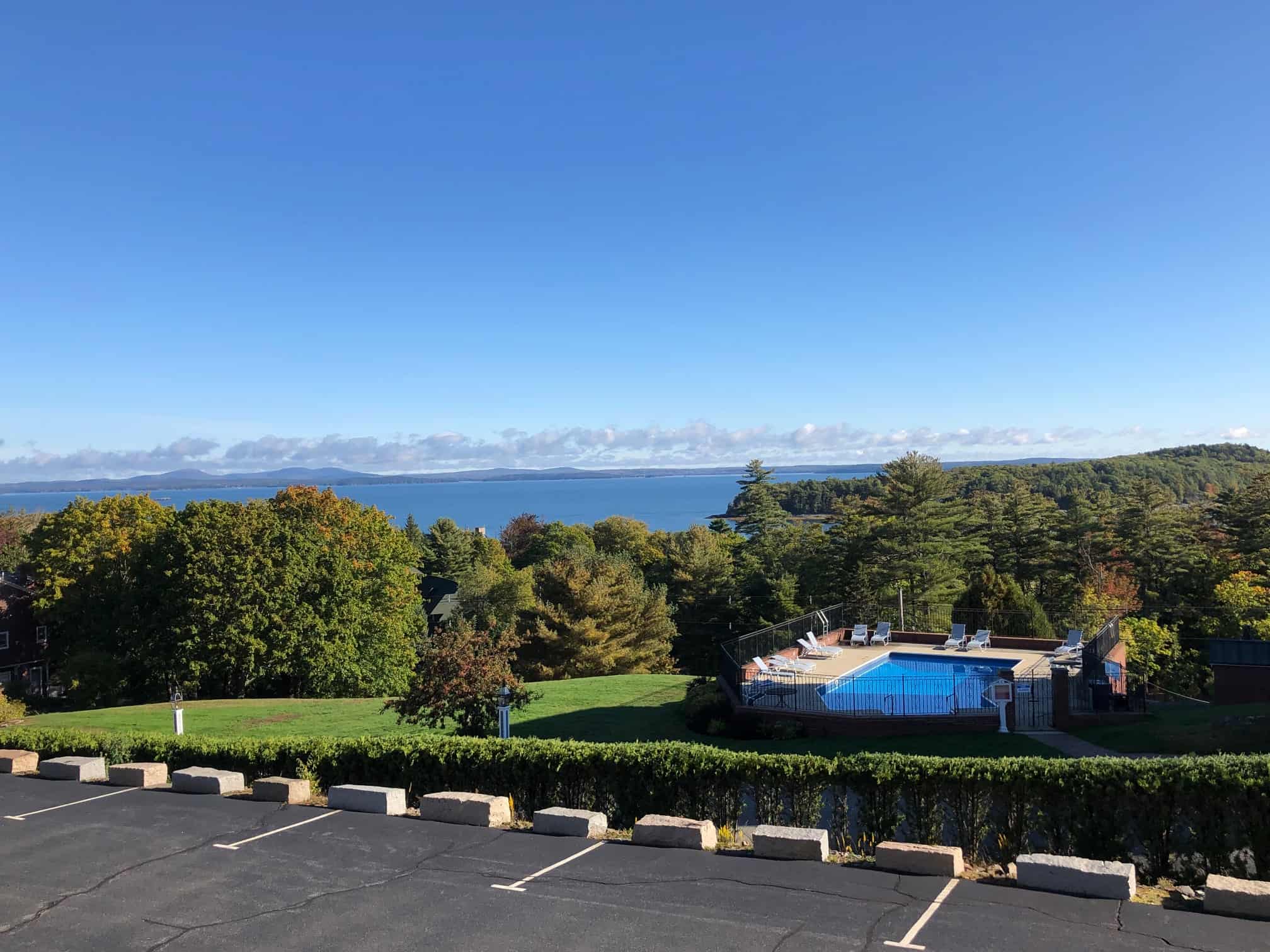 The view from Bluenose Inn at Bar Harbor. The furthest point in our northeast road trip. best road trips in new england
