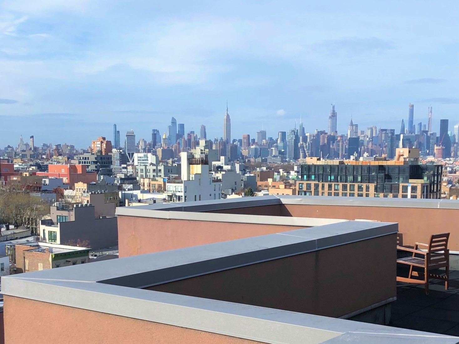 The view from where I live in new york. the cost of living in nyc can be high.